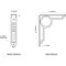 Ekena Millwork Maria Wrought Iron Bracket, (Triple center brace), Antiqued Warm Silver 2"W x 10"D x 12"H BKTM02X10X12TMAAWS - alternate 4